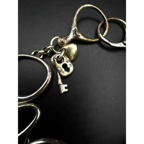 Vintage Fossil Silver-tone Oval Link Bracelet - Picture 5 of 7